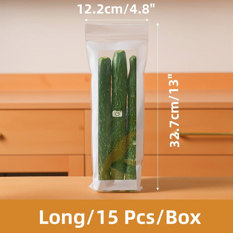 ❄️🥬 Genomskinliga påsar av livsmedelskvalitet med förstärkt dubbel förslutning 🥗
