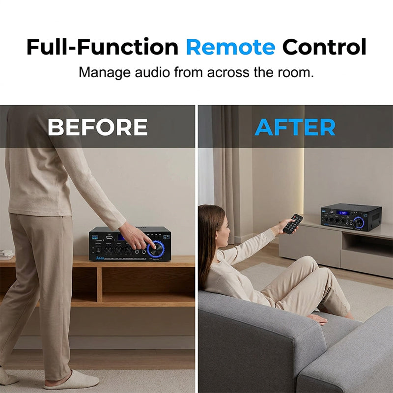 đ¶ Digital karaoke-förstĂ€rkare â Bluetooth, USB & AUX, perfekt för mikrofon, gitarr & högtalare, kompakt & lĂ€tt att ta med đž