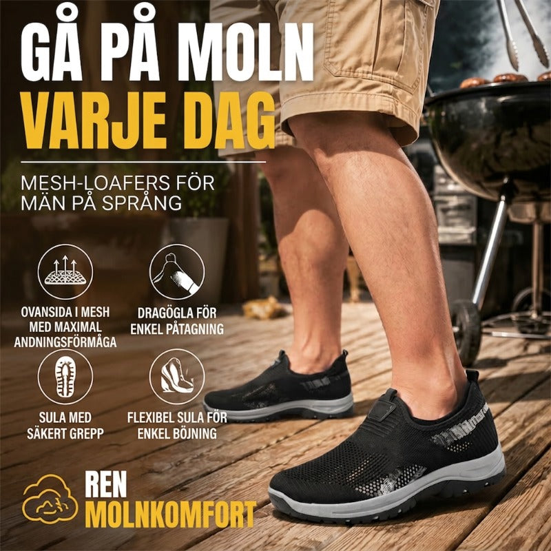 Andningsbara mesh-sneakers för män – slip-in design