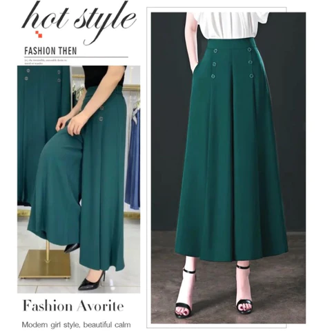 👖 50 % RABATT NU! ✨ Snygga plisserade byxor med vida ben – flödande silhuett, bekväm passform och mångsidig stil 💃