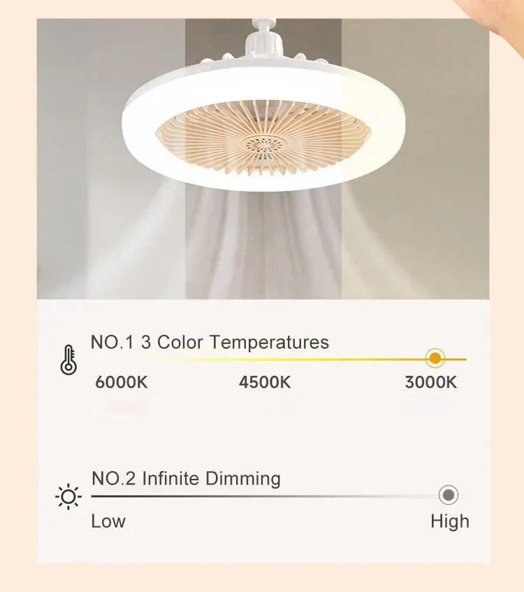 💡🔥 50 % RABATT! LED-takfläkt med fjärrkontroll – 3 hastigheter, tyst DC-motor och dimbar belysning – Perfekt för sovrum och vardagsrum ✨