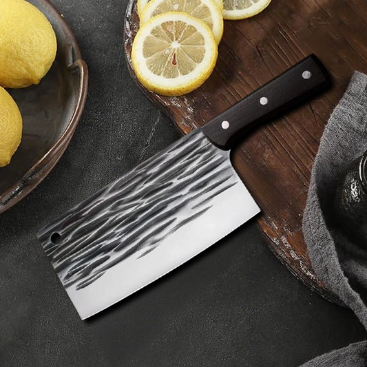 JUWIL Premium köttkniv i kolstål – Handsmidd serbisk köttkniv för köket, grillen och utomhus