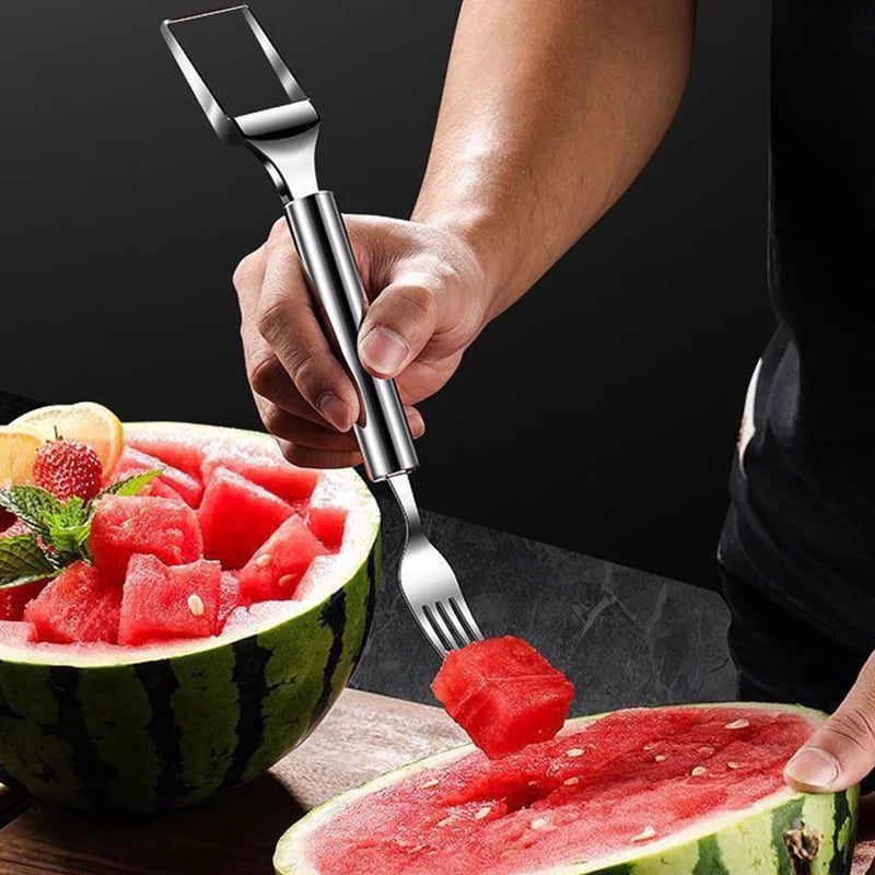 💥HETT ERBJUDANDE: 1 + 1 gratis🔥🍉 Fruktskärning utan krångel✨ 2-i-1 fruktskärare & gaffel – för snabb och enkel servering av frukt! 🍓