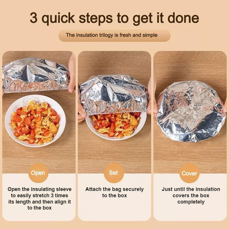 🔥 50% RABATT 🧊 Smart aluminiumfolieisoleringsskydd 🍱 Håller maten varm längre, återanvändbart & perfekt för vardag och utflykter ✨