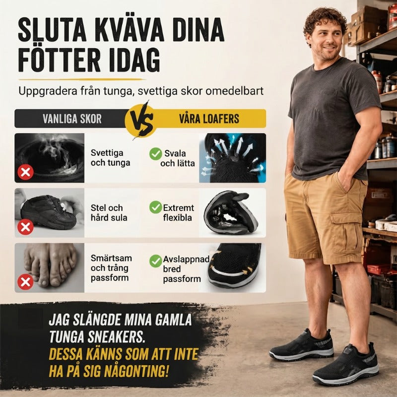 Andningsbara mesh-sneakers för män – slip-in design