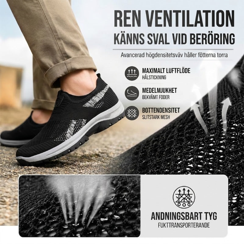 Andningsbara mesh-sneakers för män – slip-in design