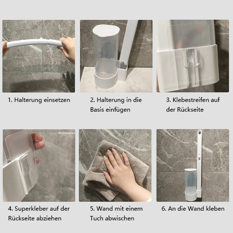 🚽💦Engångsutbytbar väggmonterad innovativ toalettborstesats✨