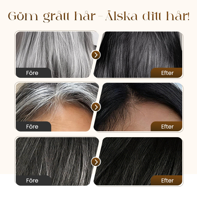 💇‍♀️ KÖP 1 FÅ 1 GRATIS! ✨ 2-i-1 Hårfärgningskam för Grått Hår - Snabb och Naturlig Täckning, Skonsam Formel för Användning Hemma 🌿📦