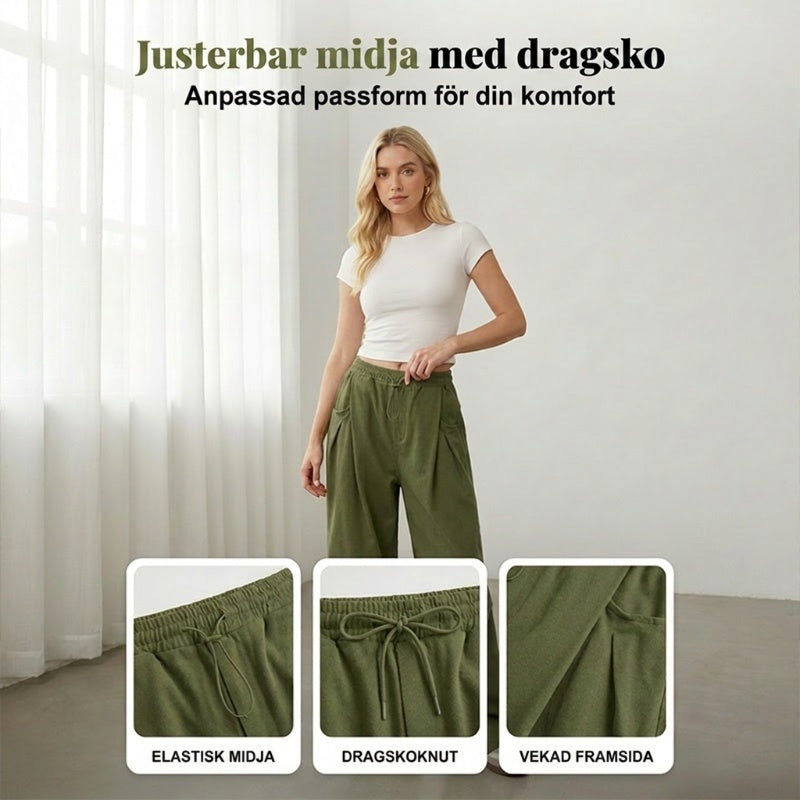 Vida byxor med veck