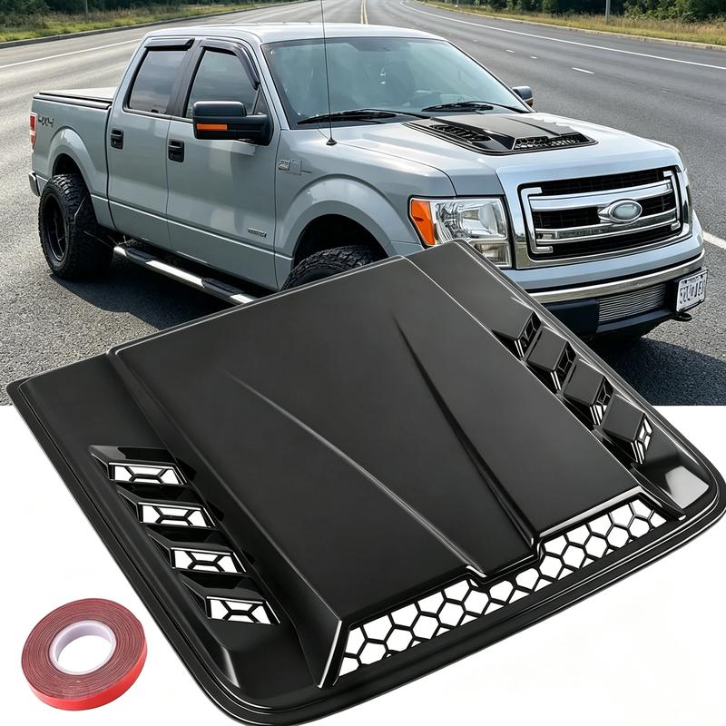 2026 Ny Svart Universal Stor Motorhuvsventil – Luftintag för Motorhuv till Chevy Silverado, Colorado, Ford F-150/F-250/F-350, Dodge Ram 1500/2500/3500 (Exteriört Dekorationstillbehör)