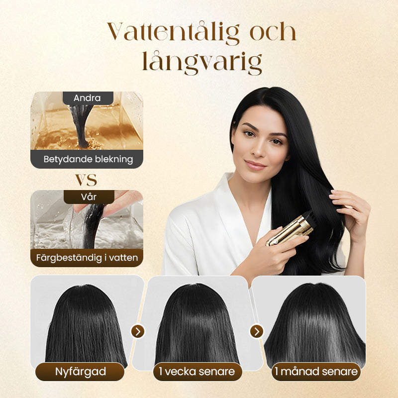 💇‍♀️ KÖP 1 FÅ 1 GRATIS! ✨ 2-i-1 Hårfärgningskam för Grått Hår - Snabb och Naturlig Täckning, Skonsam Formel för Användning Hemma 🌿📦