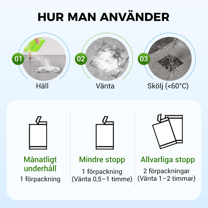 🚿 KÖP 1 FÅ 1 GRATIS! Fräscha upp dina avlopp – lös upp smuts och håll rören rena enkelt