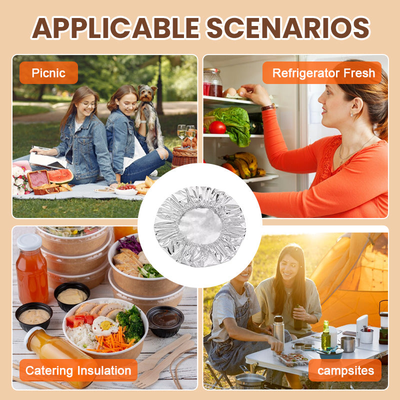 🔥 50% RABATT 🧊 Smart aluminiumfolieisoleringsskydd 🍱 Håller maten varm längre, återanvändbart & perfekt för vardag och utflykter ✨