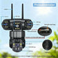 📢📢 49 % RABATT!!! ⏰ Utomhus-Wi-Fi-övervakningskamera 6K 9 MP | 10x zoom, 3 objektiv, 360° PTZ | Vattentät enligt IP66, färgseende i mörker, tvåvägskommunikation, rörelsespårning