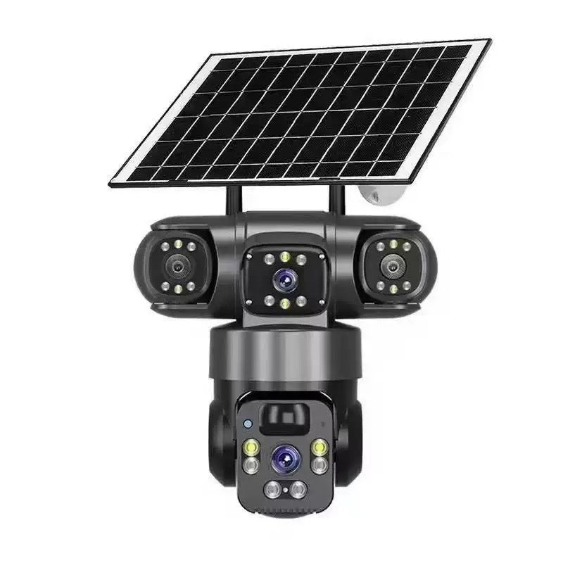 📢📢 49 % RABATT!!! ⏰ Utomhus-Wi-Fi-övervakningskamera 6K 9 MP | 10x zoom, 3 objektiv, 360° PTZ | Vattentät enligt IP66, färgseende i mörker, tvåvägskommunikation, rörelsespårning