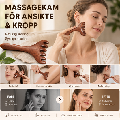 6-SPETSIG MERIDIANKAM - Akupressurskalpmassagerare