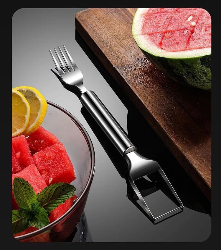 💥HETT ERBJUDANDE: 1 + 1 gratis🔥🍉 Fruktskärning utan krångel✨ 2-i-1 fruktskärare & gaffel – för snabb och enkel servering av frukt! 🍓