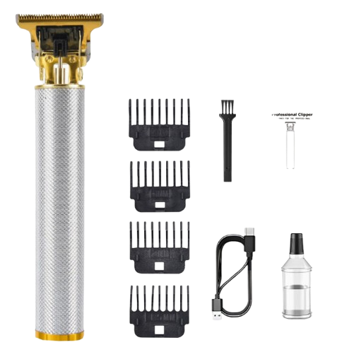 🎁Trådlös Retro Hårtrimmer | Nano-Titan-Blad✂️ 4 Kamtillsatser🦾 Extremt Kraftfull Motor