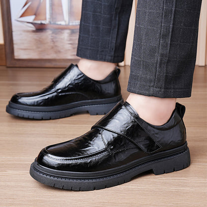 Herr Business Casual Svarta Konstläderskor