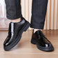 Herr Business Casual Svarta Konstläderskor
