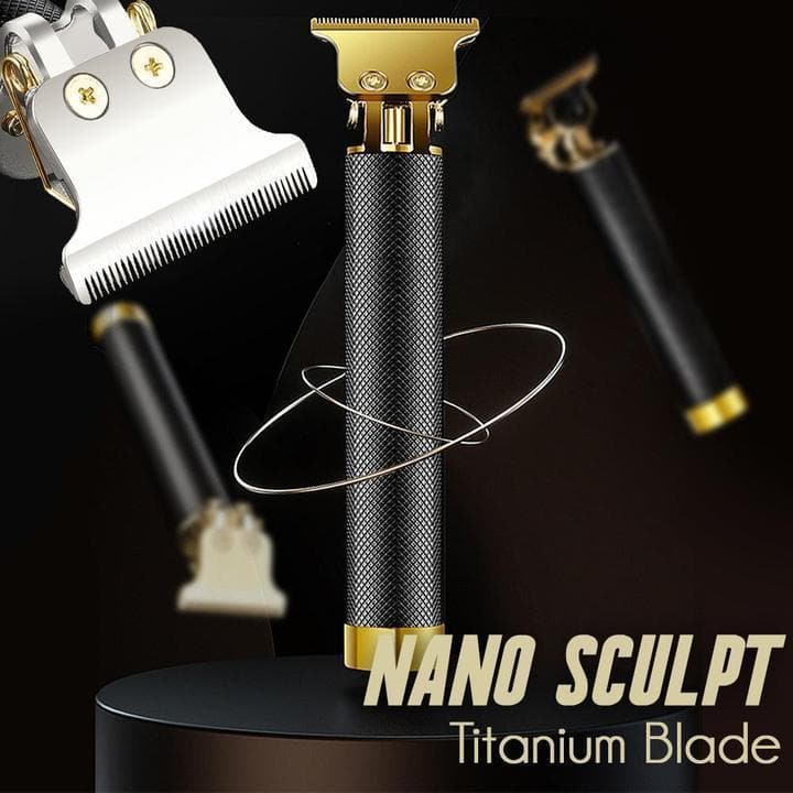 🎁Trådlös Retro Hårtrimmer | Nano-Titan-Blad✂️ 4 Kamtillsatser🦾 Extremt Kraftfull Motor