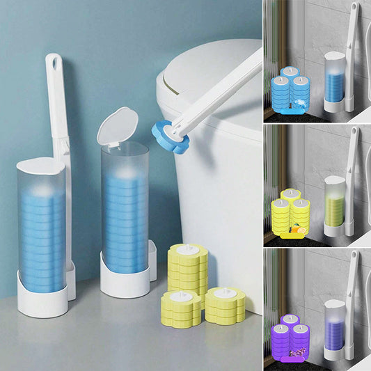 🚽💦Engångsutbytbar väggmonterad innovativ toalettborstesats✨