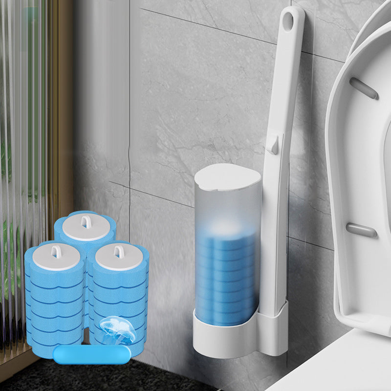 🚽💦Engångsutbytbar väggmonterad innovativ toalettborstesats✨