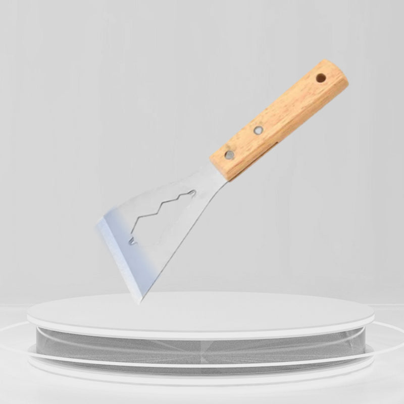 🛠️ KÖP 1, FÅ 1 GRATIS! ⚒️ Multifunktionell Spackelspade – Stålblad, Trähandtag & Perfekt för Renovering 🏠