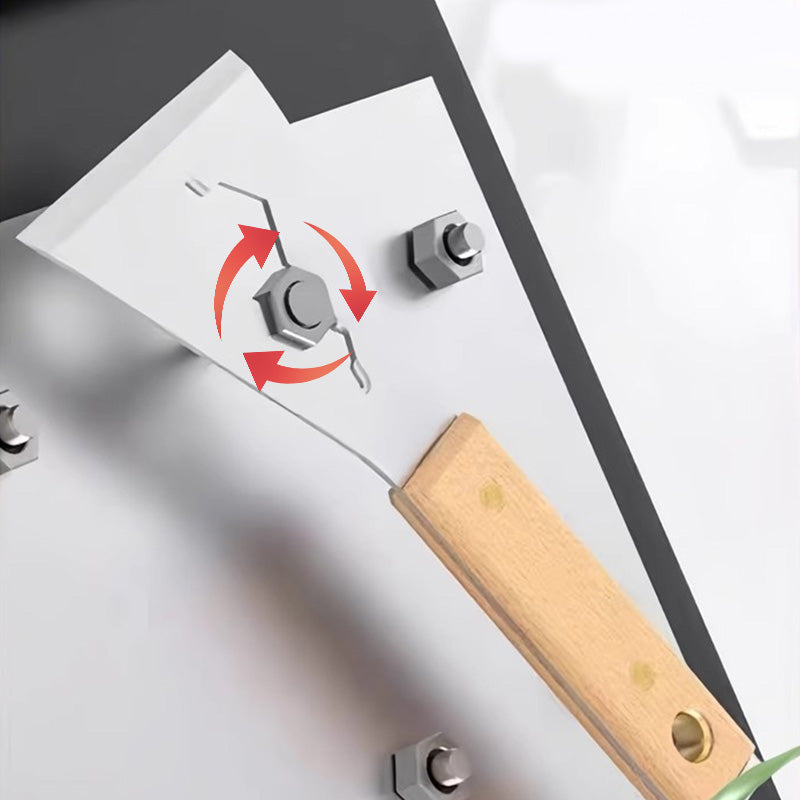 🛠️ KÖP 1, FÅ 1 GRATIS! ⚒️ Multifunktionell Spackelspade – Stålblad, Trähandtag & Perfekt för Renovering 🏠