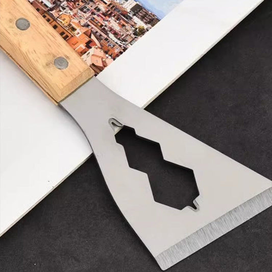 🛠️ KÖP 1, FÅ 1 GRATIS! ⚒️ Multifunktionell Spackelspade – Stålblad, Trähandtag & Perfekt för Renovering 🏠