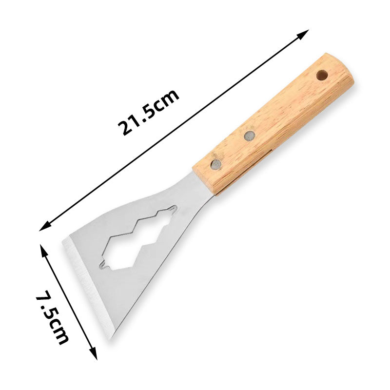 🛠️ KÖP 1, FÅ 1 GRATIS! ⚒️ Multifunktionell Spackelspade – Stålblad, Trähandtag & Perfekt för Renovering 🏠
