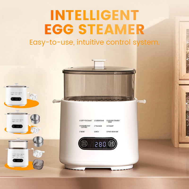🎁2026 Nytt design🥚✨Mini multifunktionell äggkokare med smart touchpanel