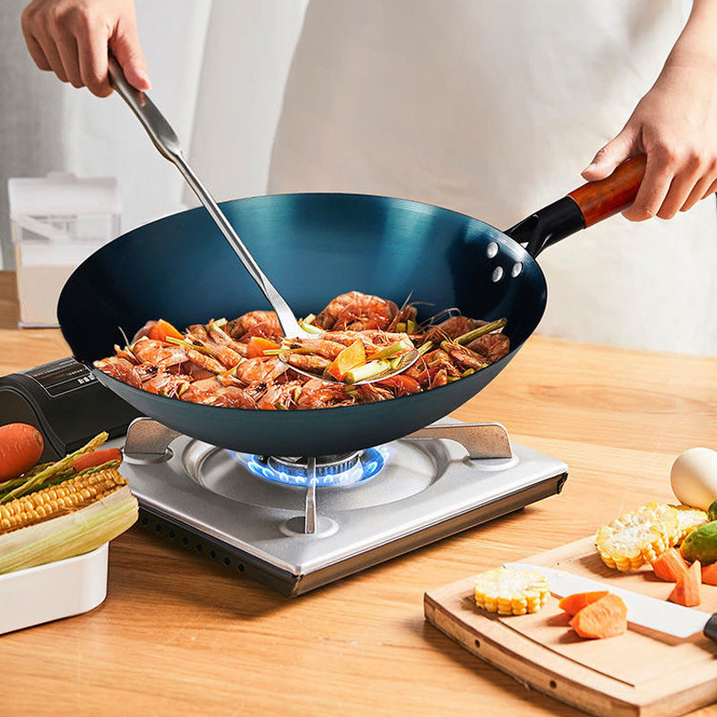 🔥Fri frakt🔥 Home Use Non-Stick järnwok för stekning och wokning