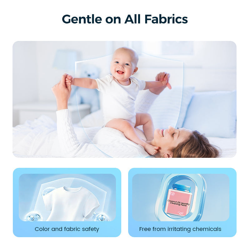 🧼 50% RABATT NU! 👕 Tvättmedelspasta med kokosolja – 9-enzymformel, koncentrerad & skonsam mot tyger – perfekt för envisa fläckar och daglig tvätt ✨
