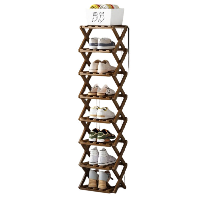 👞 50% RABATT! ✨ Hopfällbart skoställ i bambu – Stabil fristående skohylla – 100% naturlig alpinbambu, verktygsfri montering på 5 sekunder, robust X-konstruktion & ultrakompakt förvaring – 2–10 våningar 2 färger 🌿