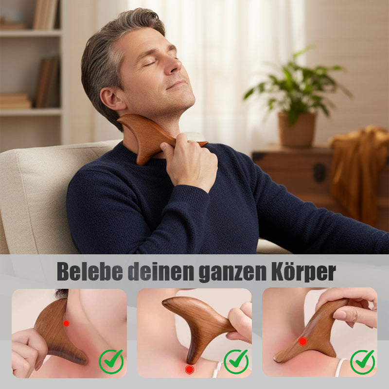Träkam för huvudmassage