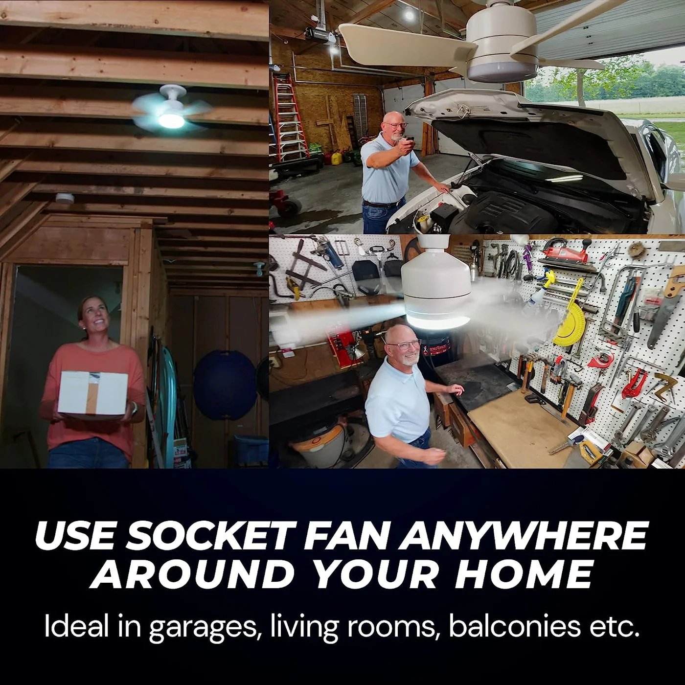 💨 50 % rabatt! 💡 Bärbar 2-i-1-takfläkt med fjärrkontroll – Perfekt för sovrummet, kontoret och resan 🏠