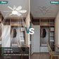 💨 50 % rabatt! 💡 Bärbar 2-i-1-takfläkt med fjärrkontroll – Perfekt för sovrummet, kontoret och resan 🏠