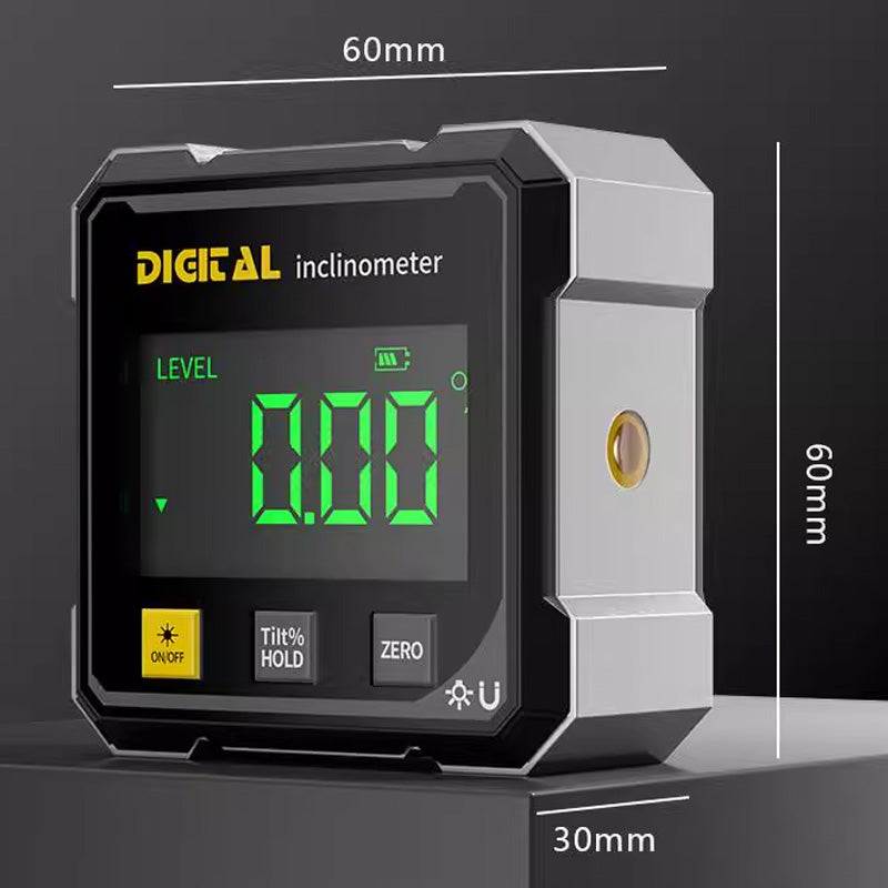 📐 50% RABATT 🔴 | 4-sidig Magnetisk Digital Vinkelmätare – Dubbla Lasrar & USB-laddning