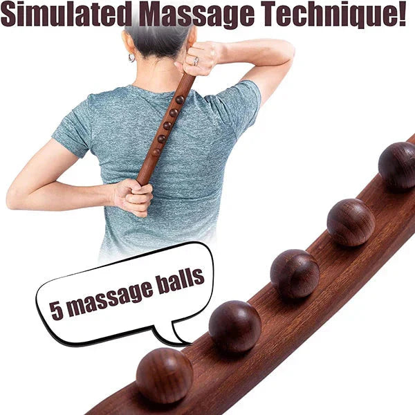 Trä lymfmassagestång