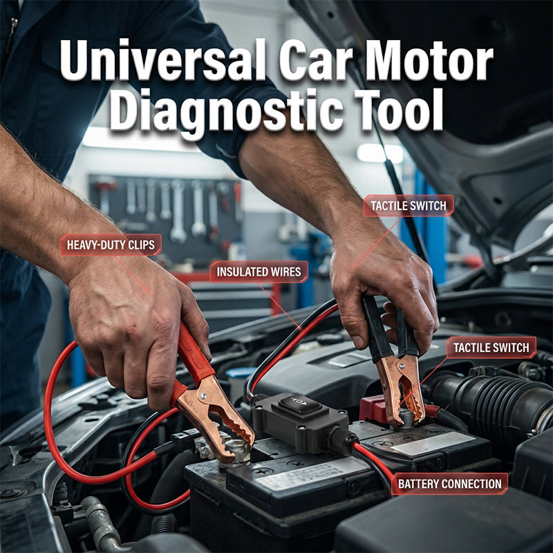 🔧 50% RABATT NU! 🚗 Universal Bilmotor Diagnostiskt Verktyg – Tunga Kopparklämmor, Enknappskontroll & Omedelbar Felsökning ✨