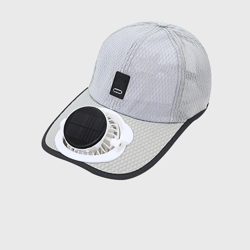 🌞 50% RABATT NU! 🍃 Andningsbar Baseballkeps med Solfläkt – Dubbel Strömkälla, 360° Justerbar Fläkt & UPF50+ Skydd 🧢