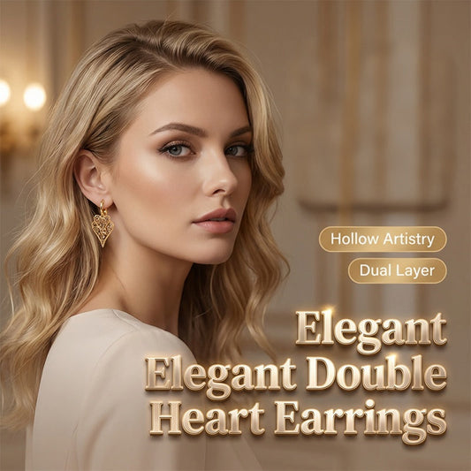 💖 50% RABATT NU! ✨ Eleganta Glänsande Hjärta Hoopörhängen – Dubbla Lager & Kristaller – Lyxigt Guld & Micro-Inläggning 💕