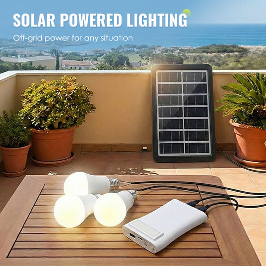 Självförsörjande solcellsbelysningssystem: Komplett set med 3 LED-lampor och batteribackup ☀️🔋