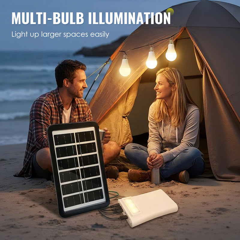 Självförsörjande solcellsbelysningssystem: Komplett set med 3 LED-lampor och batteribackup ☀️🔋