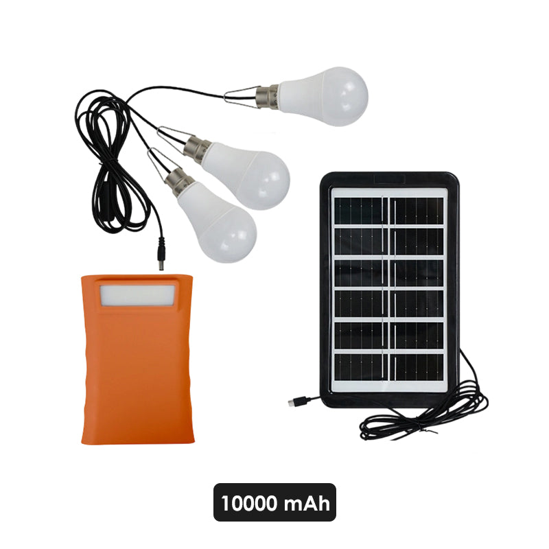 Självförsörjande solcellsbelysningssystem: Komplett set med 3 LED-lampor och batteribackup ☀️🔋