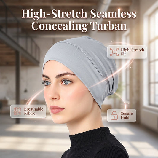 👒 2 för priset av 1!🌸 Mjuk, stretchig turbanmössa – i silkeslen tyg och med halkskydd – döljer tunt hår – kan användas på många olika sätt som underhuvudbonad 🧣