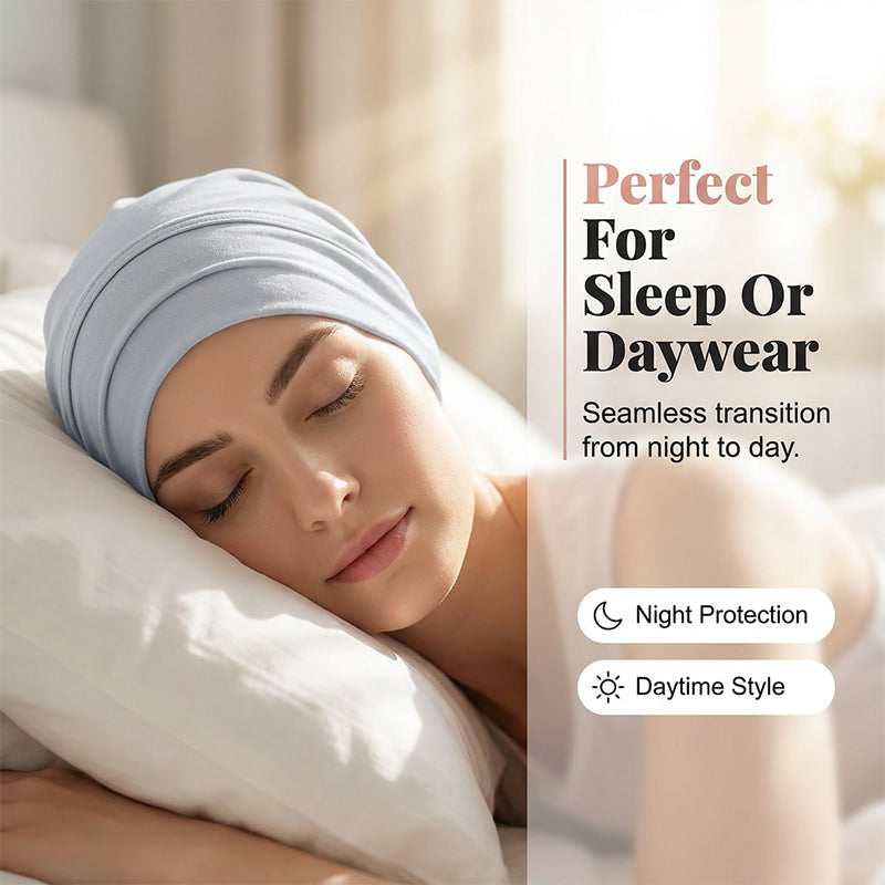 👒 2 för priset av 1!🌸 Mjuk, stretchig turbanmössa – i silkeslen tyg och med halkskydd – döljer tunt hår – kan användas på många olika sätt som underhuvudbonad 🧣