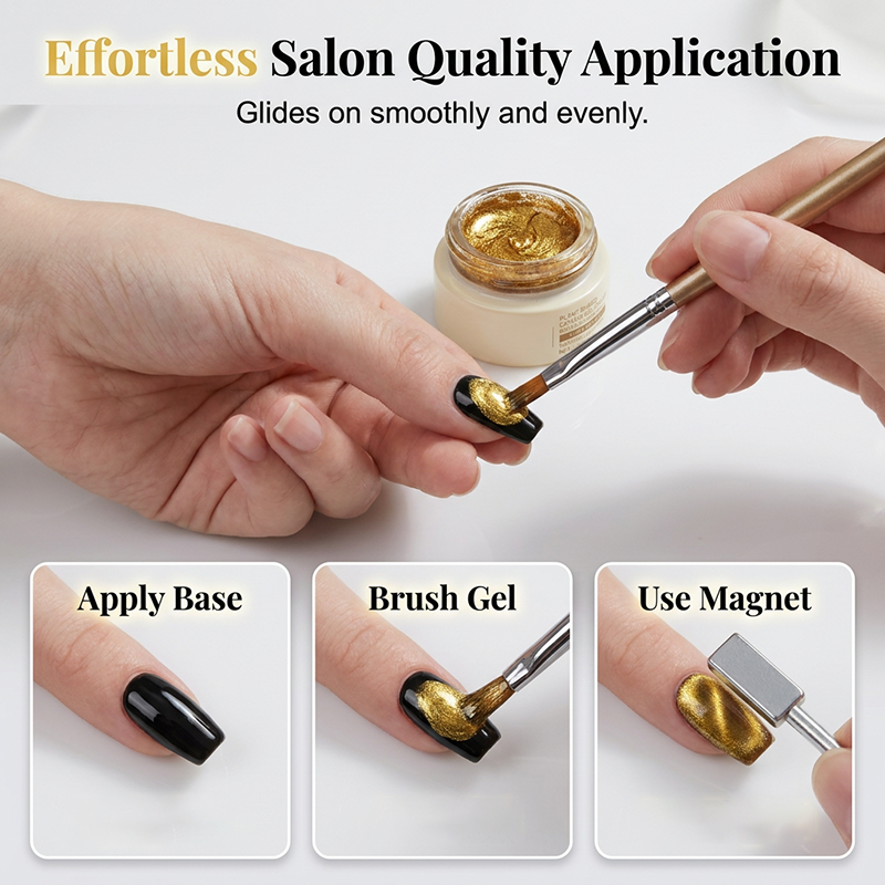 Magnetisk gelnagellack ”Cat Eye”