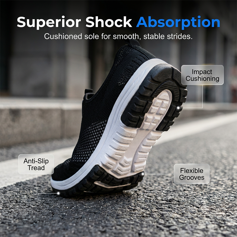 Andningsbara mesh-sneakers för män – slip-in design